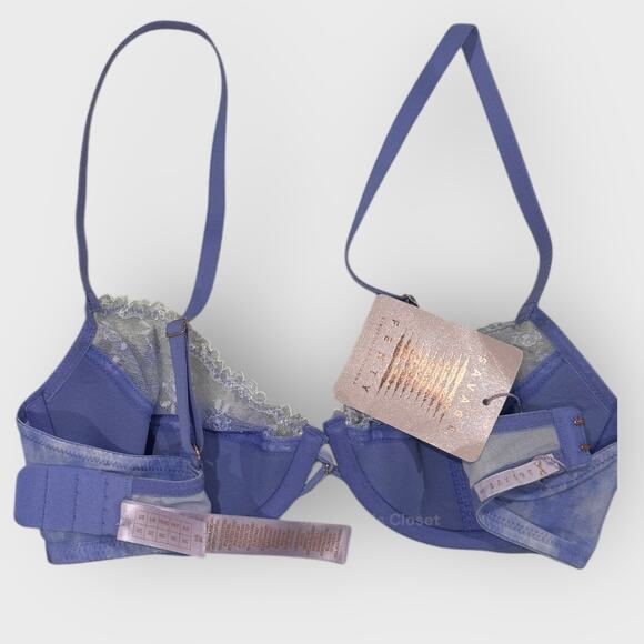 SavagexFenty Tie Dye Half Cup Lace Bra 32C Purple Romantic Festival Top Lingerie - Picture 5 of 8